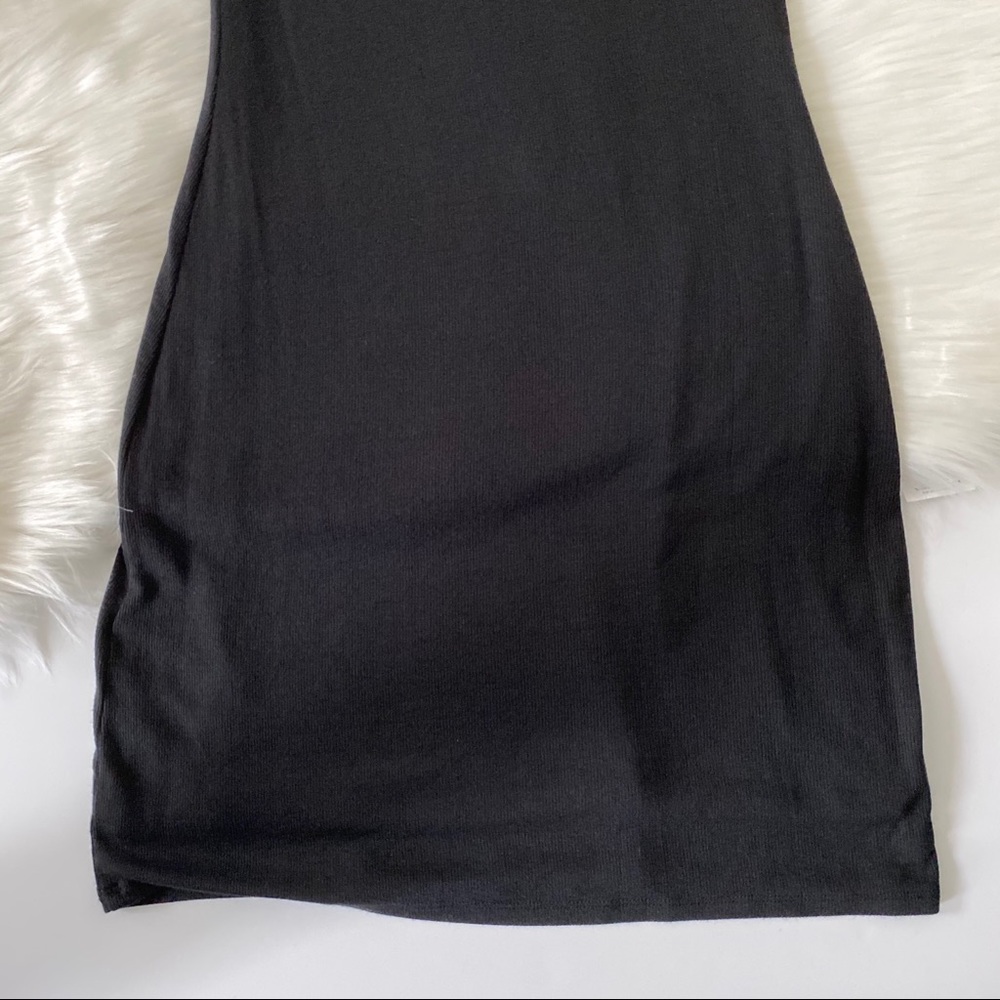 Little Black Dress Ribbed Knit Material Size Small - Picture 5 of 8